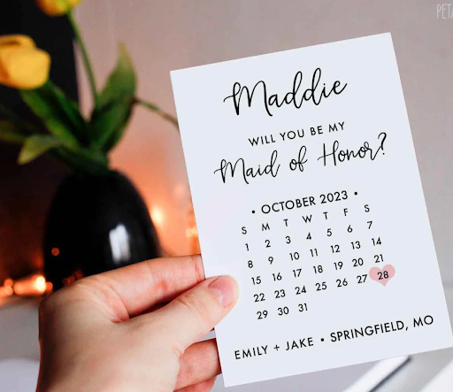 Bridesmaid Proposal Calendar